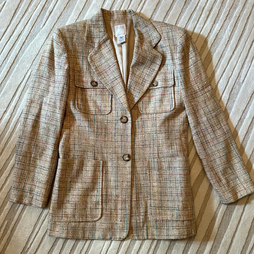 Neiman Marcus Silk Tweed Blazer - Picture 9 of 13